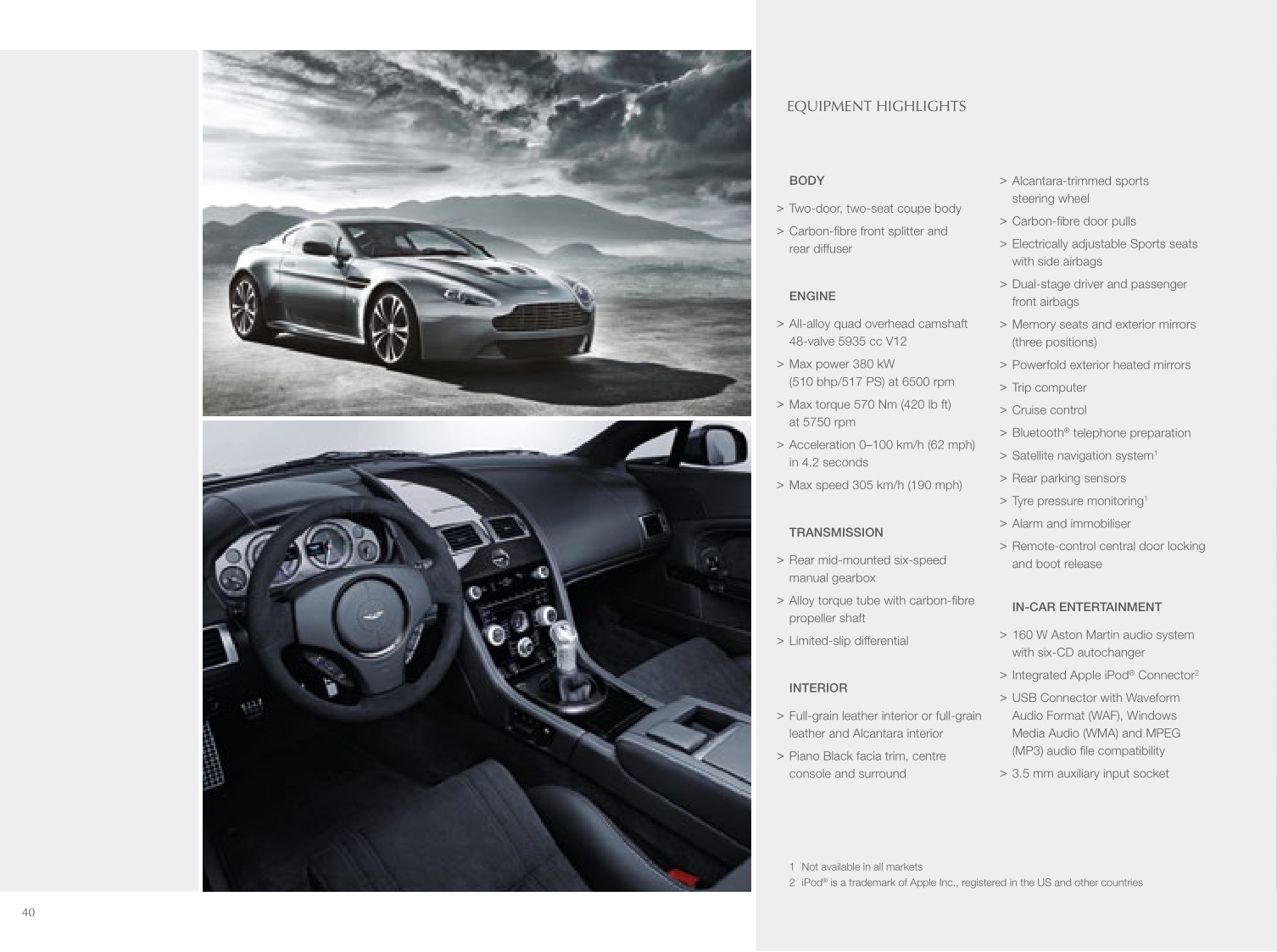 2013 Aston Martin Model Range Brochure Page 83